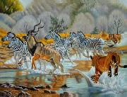 unknow artist Zebras 018 oil painting picture wholesale